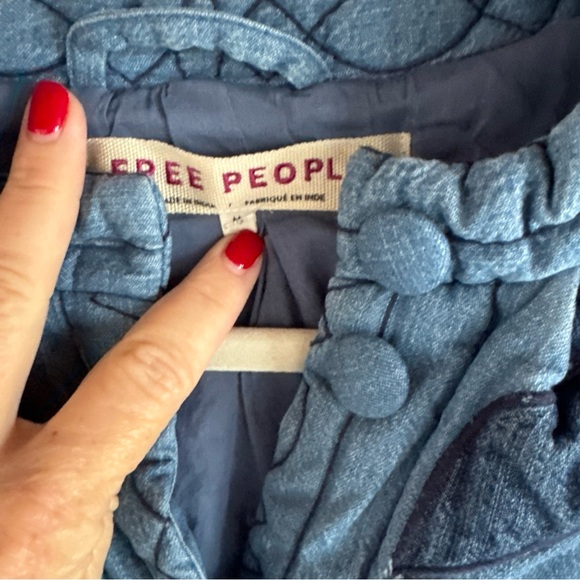 Free People quilted denim jacket M - Picture 5 of 7